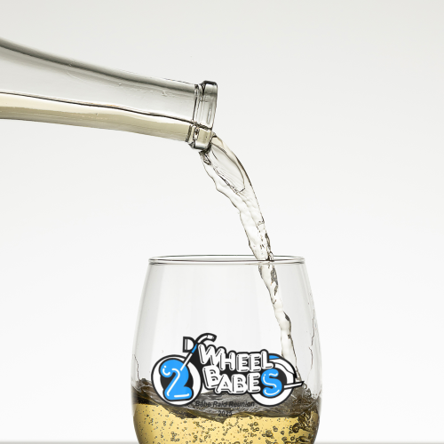 2WheelBabes Babe Raid wine glass